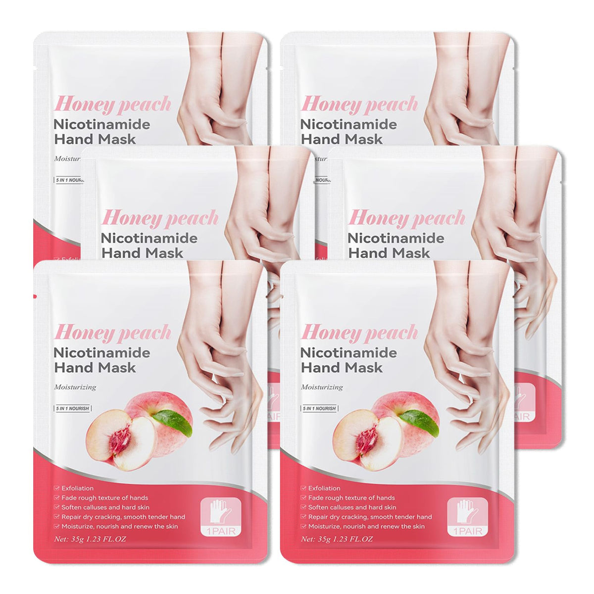 6PCS Hydrating Hand Mask Gifts Set,Intensive Cute Hand Masks for Dry Cracked Hands,Gentle Long Lasting Hand Masks Moisturizing Gloves for Soft and Smooth Touch Hands