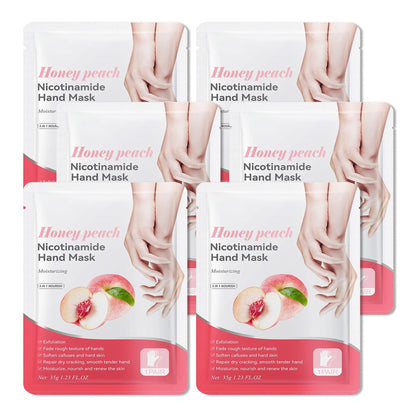 6PCS Hydrating Hand Mask Gifts Set,Intensive Cute Hand Masks for Dry Cracked Hands,Gentle Long Lasting Hand Masks Moisturizing Gloves for Soft and Smooth Touch Hands