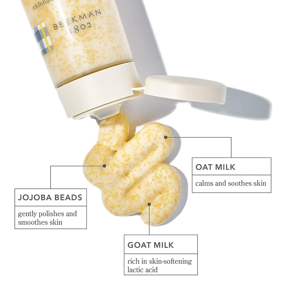 Beekman 1802 Oat & Goat Milk Exfoliating Face Wash & Facial Scrub, 3 fl oz