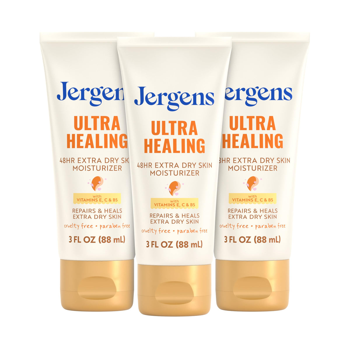 Jergens Ultra Healing Body Lotion, Moisturizer for Dry Skin, 1 fl oz, 24 pk