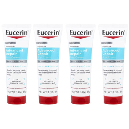 Eucerin Advanced Repair Foot Cream, Very Dry Skin, Light, Fragrance-Free, 3 oz