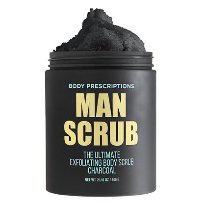 Body Prescriptions Men’s Exfoliating Body Scrub – Ultimate Skin Cleansing Wash in Jar with Twist-Top Lid, For All Skin Types, 21 Ounce (Pack of 1), Cedarwood