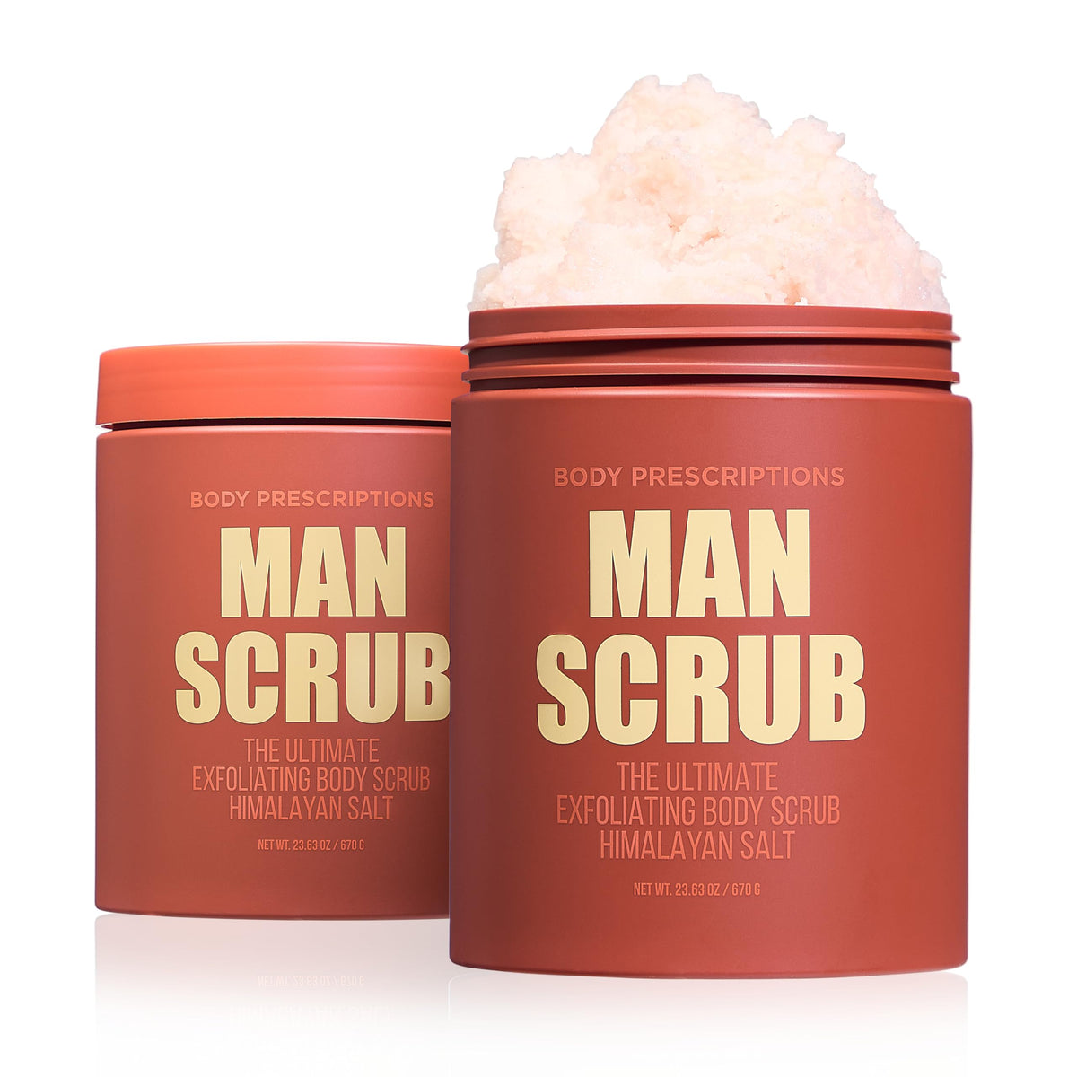 Body Prescriptions Men’s Exfoliating Body Scrub – Ultimate Skin Cleansing Wash in Jar with Twist-Top Lid, For All Skin Types, 21 Ounce (Pack of 1), Cedarwood