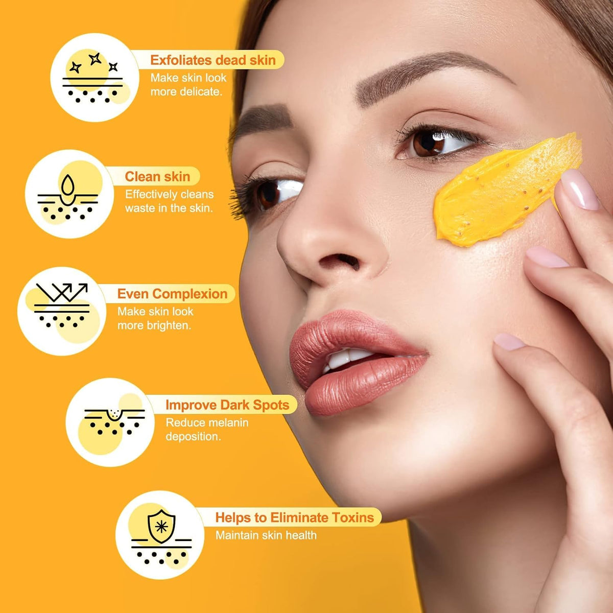 Vitamin C Turmeric Face Scrub Facial Scrub Exfoliating Dark Spot Exfoliator