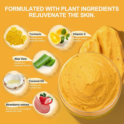 Vitamin C Turmeric Face Scrub Facial Scrub Exfoliating Dark Spot Exfoliator