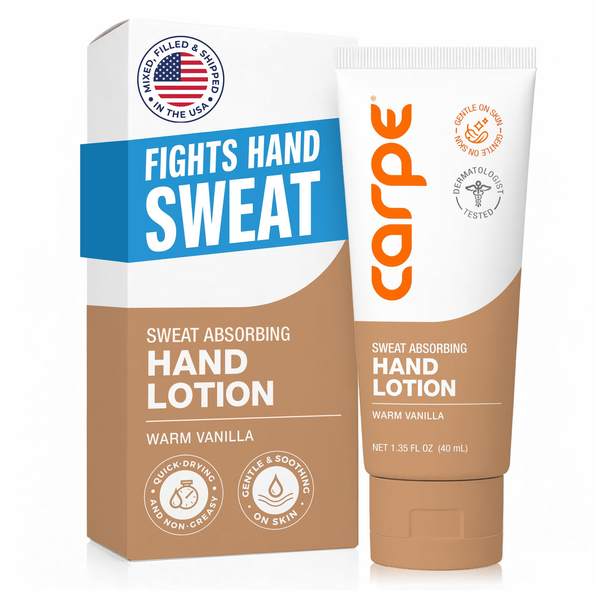 Carpe Sweat Absorbing Hand Lotion, Eucalyptus - Fights Hand Sweat