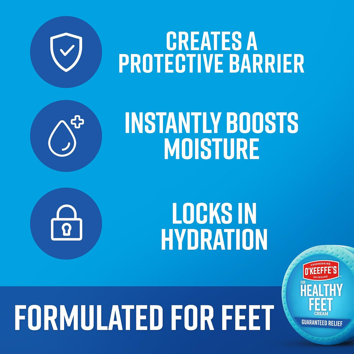O'Keeffe's Healthy Feet Foot Cream, 3.2 oz Jar, 1-Pack For Extreme Dryness