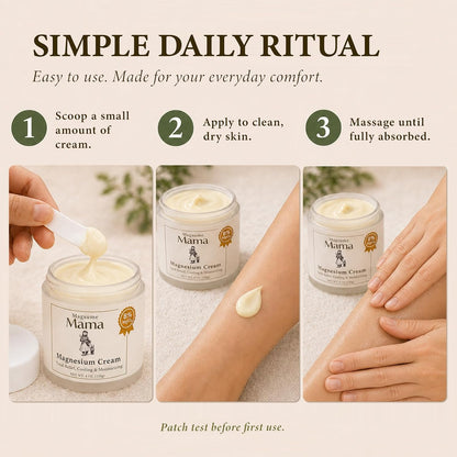 Mama-Bear Nerve Cream: Magnesium Lotion for Pain Relief with Arnica and MSM for Women and Men on Muscles Joints Feet Hands Legs - Fast Absorbing Non-Greasy 4 Oz