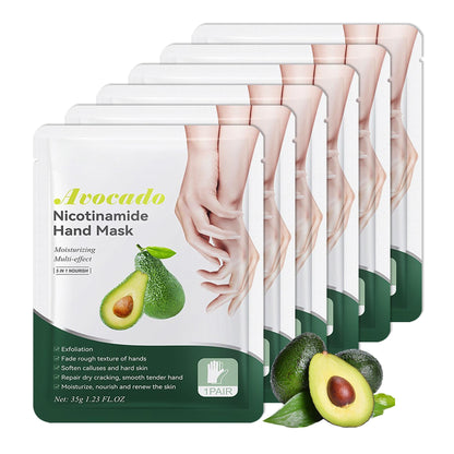 6 Pairs Hand Masks Moisturizing Gloves, Hydrating Hand Mask Moisturizer Gloves Care for Dry Cracked Hands, Smooth Long Lasting Soft Firming Hand Mask Gift Set for Men Women（A)
