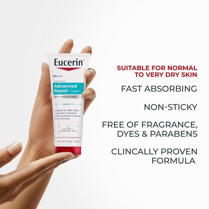 Eucerin Advanced Repair Body Cream, Urea Enriched, 8 OZ