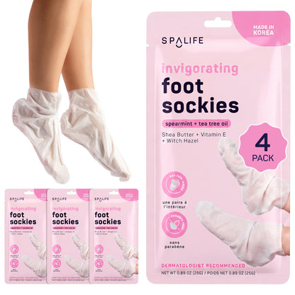 SpaLife Moisturizing Hand Gloves & Foot Mask Socks | Korean Skincare Set for Dry Cracked Hands & Dry Cracked Feet Callus Remover Alternative | Self Care Gifts for Women | 4 Hand, 4 Foot