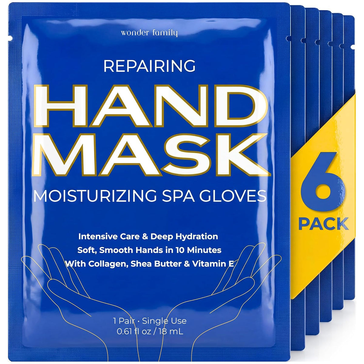 Hand Mask – Moisturizing Gloves for Dry Cracked Hands, Deep Collagen Care