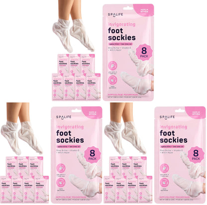 SpaLife Moisturizing Hand Gloves & Foot Mask Socks | Korean Skincare Set for Dry Cracked Hands & Dry Cracked Feet Callus Remover Alternative | Self Care Gifts for Women | 4 Hand, 4 Foot