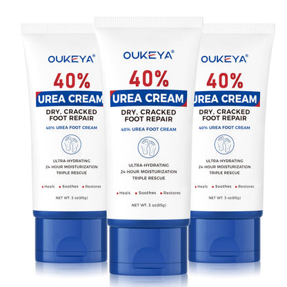 OUKEYA Urea Cream 40%, Foot & Hand Lotion for Dry Cracked Rough Skin