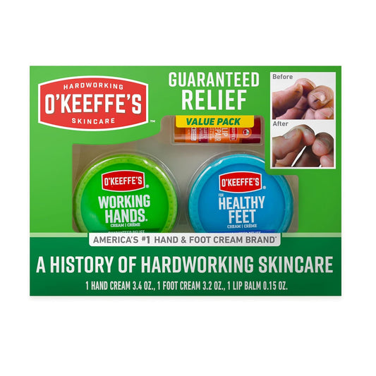 O'Keeffe's Giftbox, Lip Repair with Cherry, Working Hands, Healthy Feet