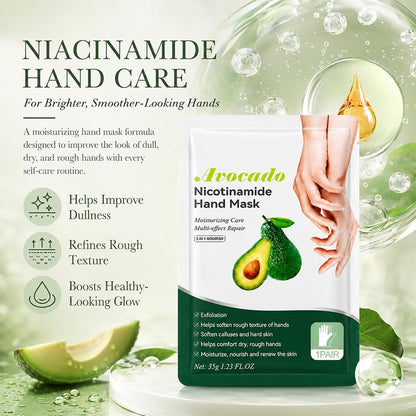 Avocado Hand Masks Moisturizing Glove, 5 Pairs Hand Peeling Mask