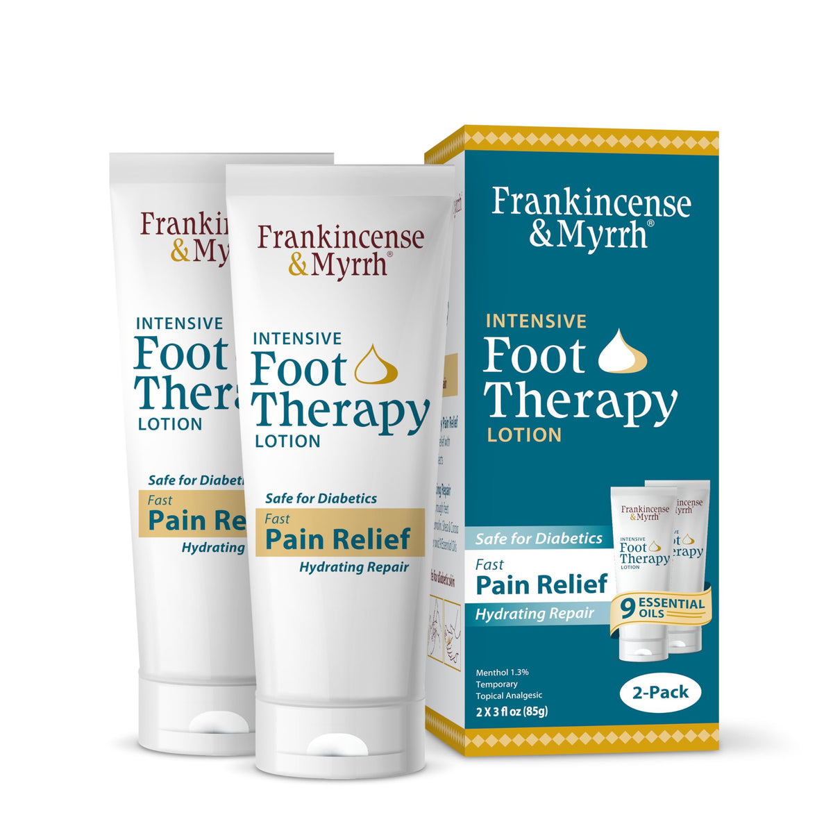 Frankincense & Myrrh Intensive Foot Therapy Lotion, Diabetic Relief, 3 oz