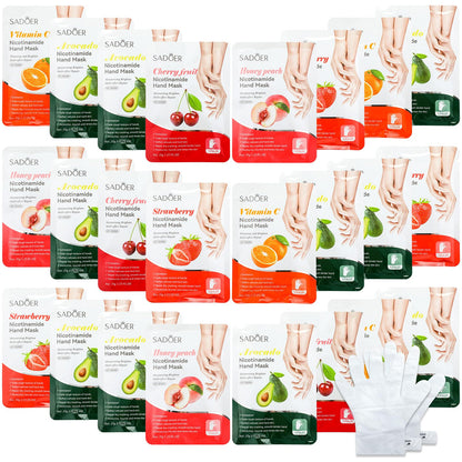 24 Pcs Fruits Beauty Hand Mask Bulk for Women Girl Sister