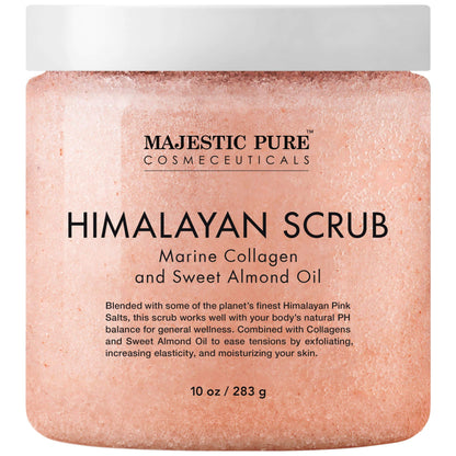 Majestic Pure Himalayan Salt Body Scrub, 10 Oz