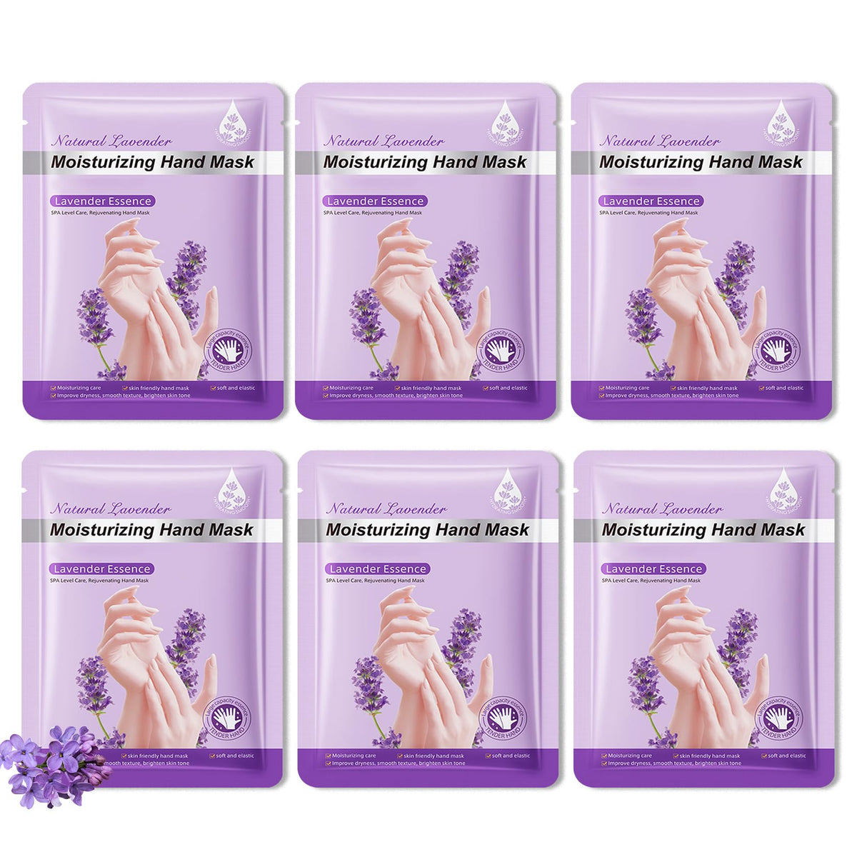 Hydrating Hand Masks, 6PCS Hand Mask Moisturizing Gloves for Men Women, Smooth Long Lasting Soft Exfoliating Hand Peeling Spa Mask Moisturizer Beauty Gift Set for Dry Cracked Rough Dull Hands（A)