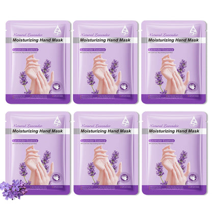Hydrating Hand Masks, 6PCS Hand Mask Moisturizing Gloves for Men Women, Smooth Long Lasting Soft Exfoliating Hand Peeling Spa Mask Moisturizer Beauty Gift Set for Dry Cracked Rough Dull Hands（A)