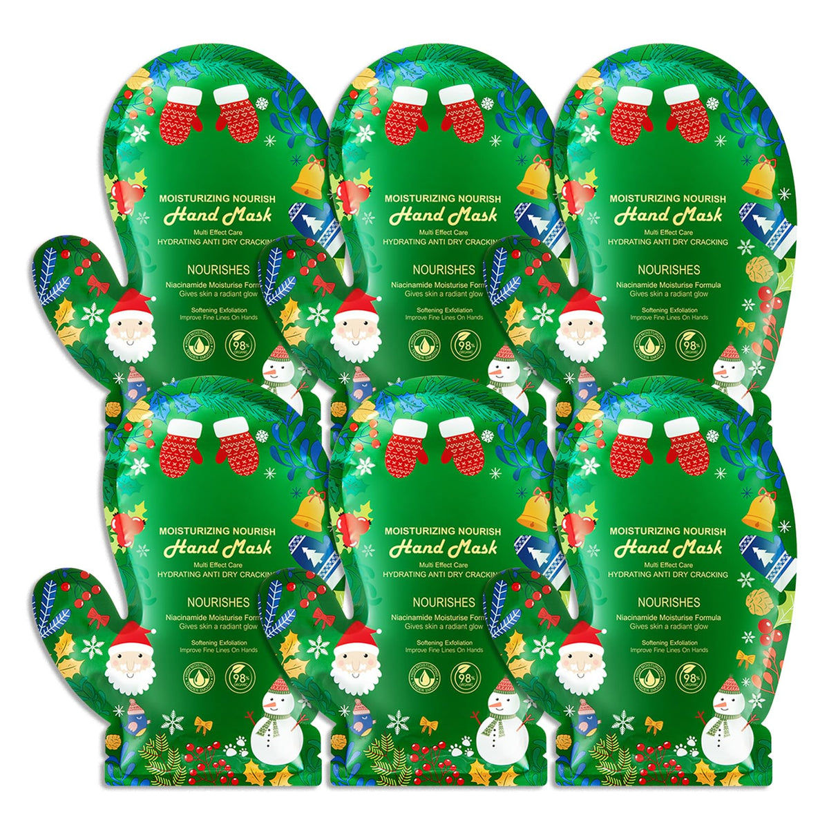6PCS Hydrating Hand Mask Gifts Set,Intensive Cute Hand Masks for Dry Cracked Hands,Gentle Long Lasting Hand Masks Moisturizing Gloves for Soft and Smooth Touch Hands