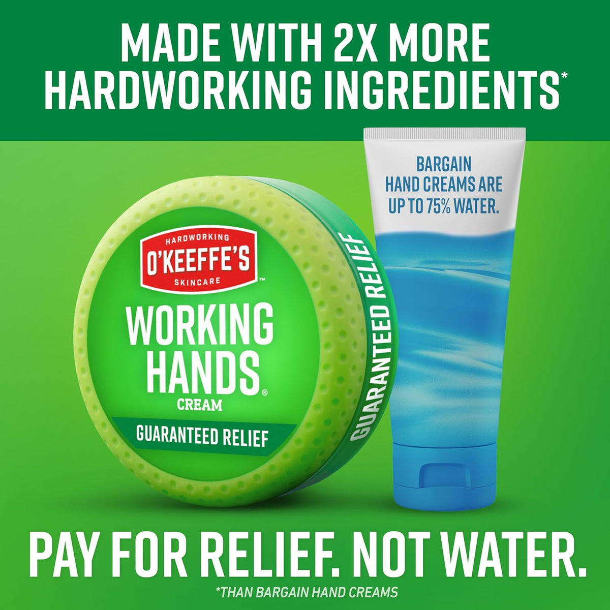 O'Keeffe's Working Hands Hand Cream, 3.4 oz Jar, 1 Pack for Extreme Dryness