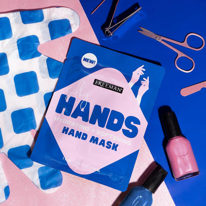 Freeman Silky Hands Hand Mask 2-Pack, Moisturizing Gloves with Coconut Oil