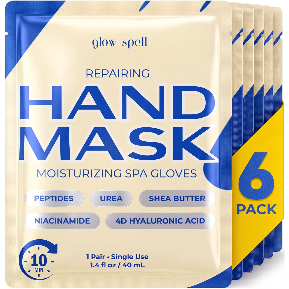 Hand Mask – Moisturizing Gloves for Dry Cracked Hands, Deep Collagen Care