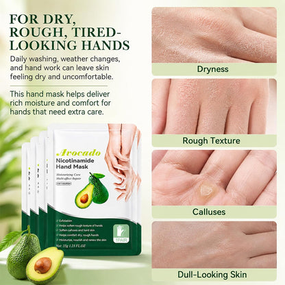 Avocado Hand Masks Moisturizing Glove, 5 Pairs Hand Peeling Mask