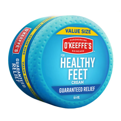 O'Keeffe's for Healthy Feet Foot Cream - 3.2 oz Jar (2 Pack) - Guaranteed Relief for Extremely Cracked, Dry Feet, Repairing Skincare, Instantly Boosts and Retains Moisture Levels