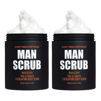 Body Prescriptions Men’s Exfoliating Body Scrub – Ultimate Skin Cleansing Wash in Jar with Twist-Top Lid, For All Skin Types, 21 Ounce (Pack of 1), Cedarwood