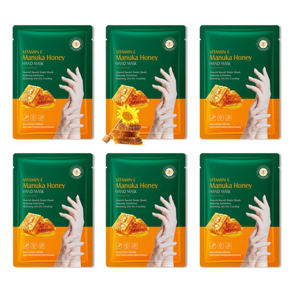 6 Pairs Hand Mask for Dry Cracked Hands,Nourishing Moisturizing Gloves,Hands Moisturizer for Deep Moisturizing,Silky Smooth Moisturizing Gloves,Hand Care Mask Set(A)