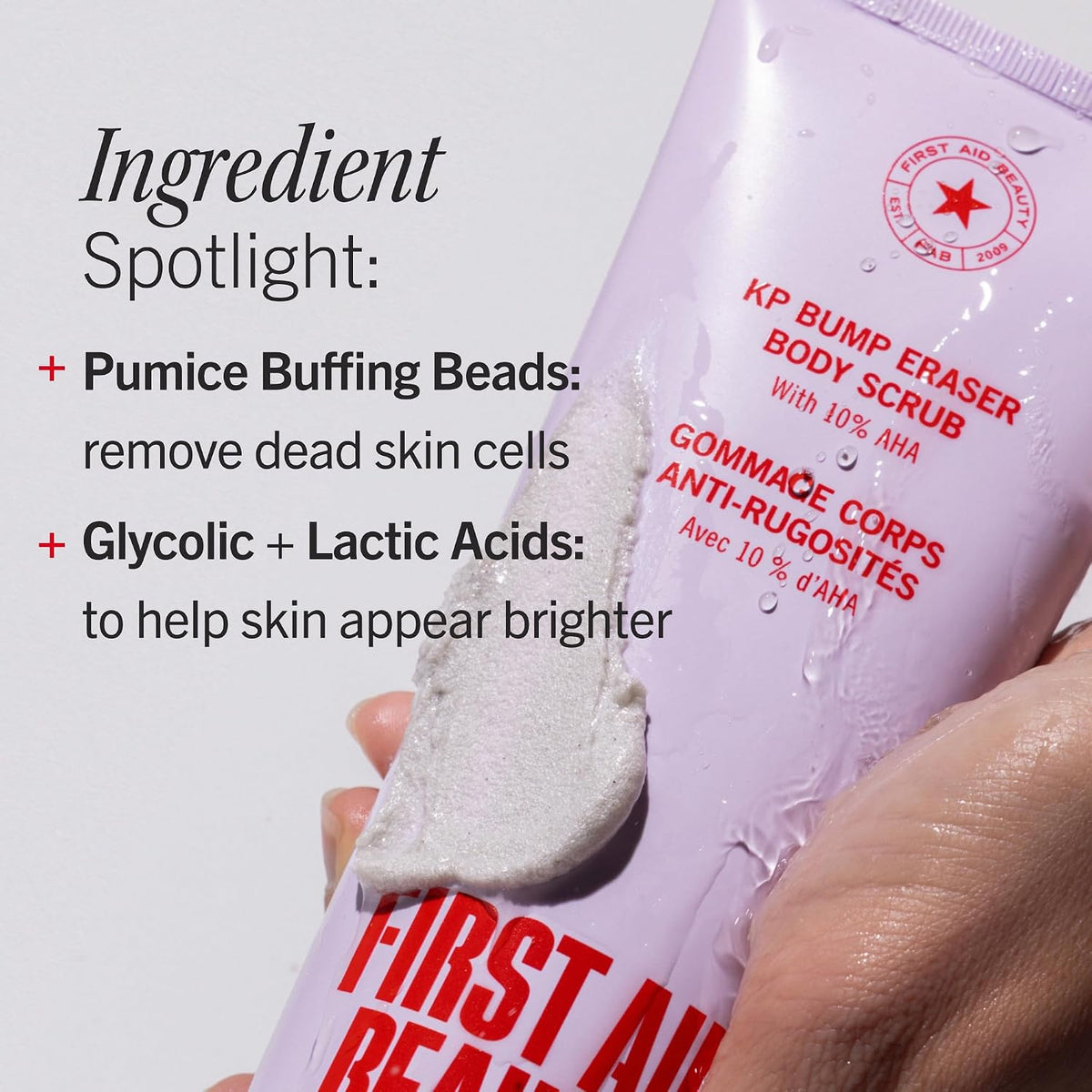 First Aid Beauty KP Bump Eraser Scrub, 10% AHA, Sensitive Skin
