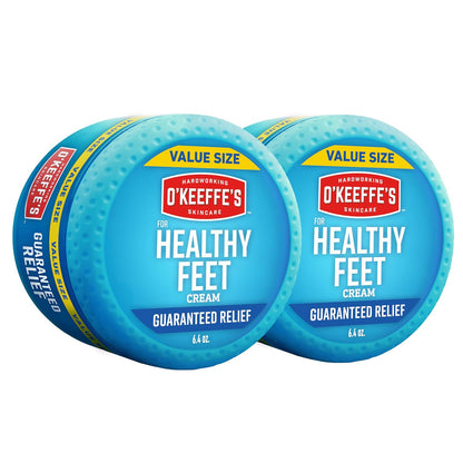 OKeeffes for Healthy Feet Foot Cream, 6.4 oz Jar, 2-Pack, Non-Greasy