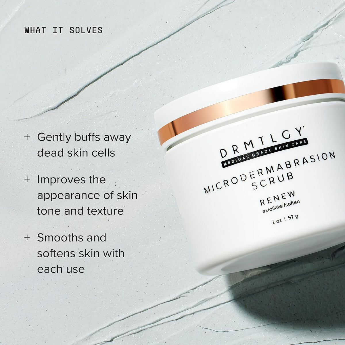 DRMTLGY Microdermabrasion Scrub | Gentle Facial Exfoliating Scrub
