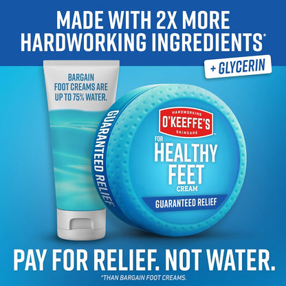 O'Keeffe's Healthy Feet Foot Cream, 3.2 oz Jar, 1-Pack For Extreme Dryness