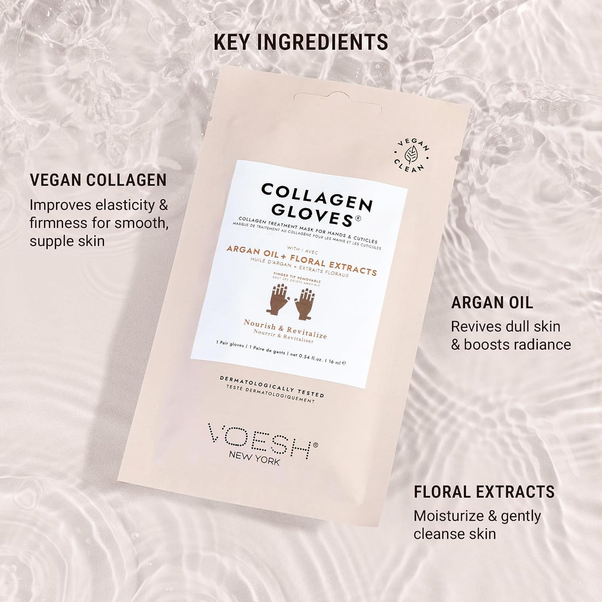 VOESH Collagen Gloves, Vegan Hand Masks, Moisturizing Hand Mask, Lotion Gloves, Hydrating Gloves, Hand Care, Spa Manicure Gloves, Dry Hand Treatment