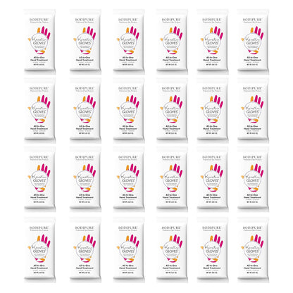 Bodipure All-In-1 Moisturizing Hand Mask, Keratin & Vitamin E Hand Mask for Dry Cracked Hands, Natural Moisturizing Gloves Formula, Strengthen Nails & Repair Hands 50 Pairs