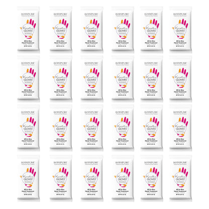 Bodipure All-In-1 Moisturizing Hand Mask, Keratin & Vitamin E Hand Mask for Dry Cracked Hands, Natural Moisturizing Gloves Formula, Strengthen Nails & Repair Hands 50 Pairs