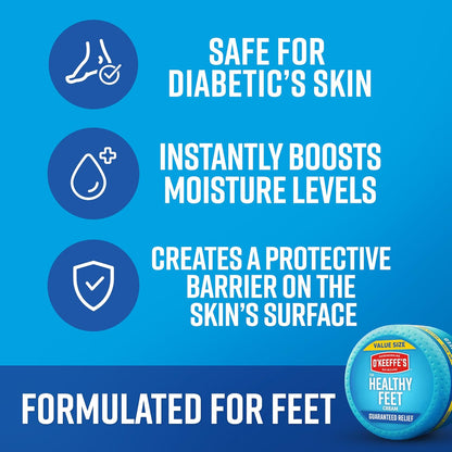 OKeeffes for Healthy Feet Foot Cream, 6.4 oz Jar, Non-Greasy