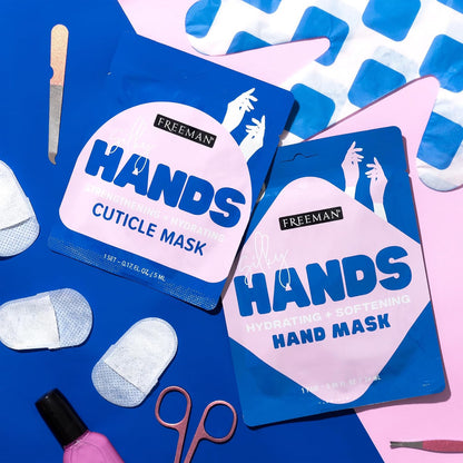 Freeman Silky Hands Hand Mask 2-Pack, Moisturizing Gloves with Coconut Oil