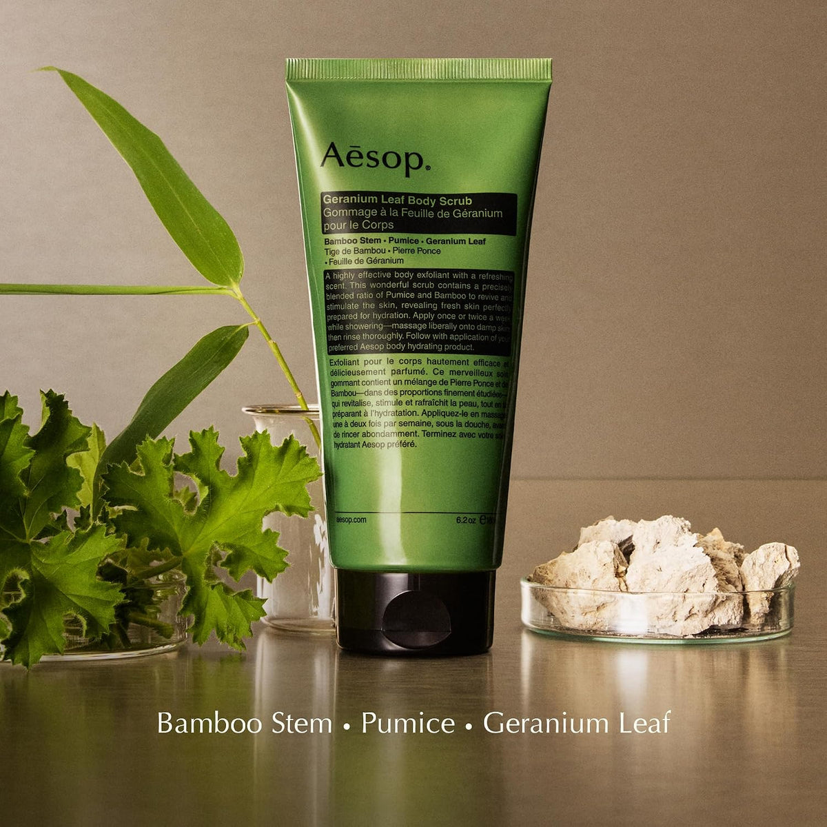 Aesop Geranium Leaf Body Scrub, Exfoliating Body Polish, Smooth Skin, 6.2oz