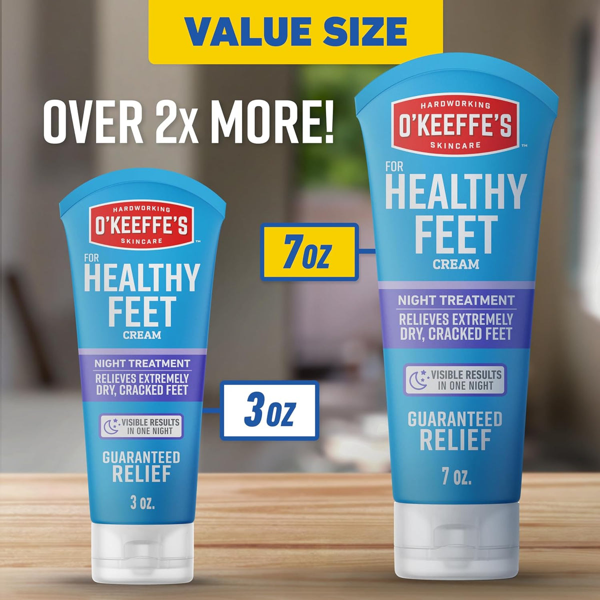 OKeeffes for Healthy Feet Night Treatment Foot Cream, 7 oz Tube