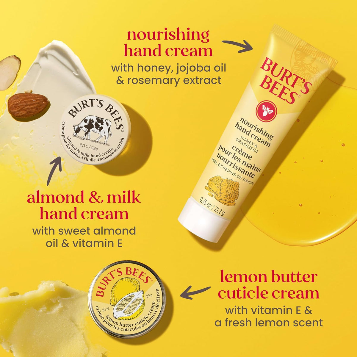 Burt's Bees Tips and Toes Kit Gift Set, 6 Travel Size Products