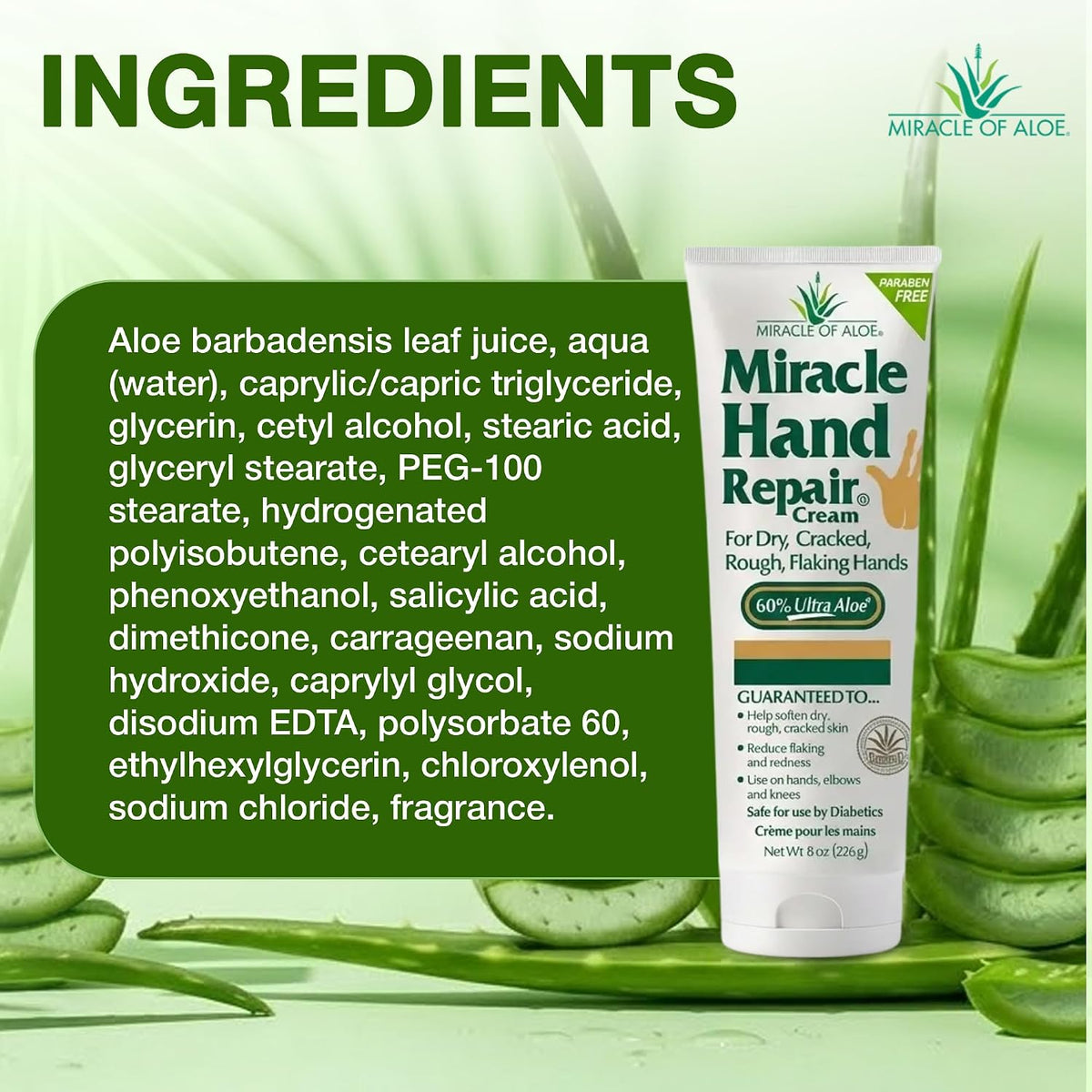 Miracle Hand Repair Cream 8 Oz, Miracle Foot Repair Cream 1 Oz Tube