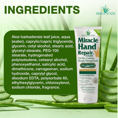 Miracle Hand Repair Cream 8 Oz, Miracle Foot Repair Cream 1 Oz Tube