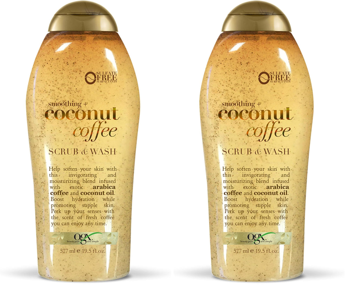 OGX Smoothing + Coconut Coffee Body Scrub, 19.5 fl oz