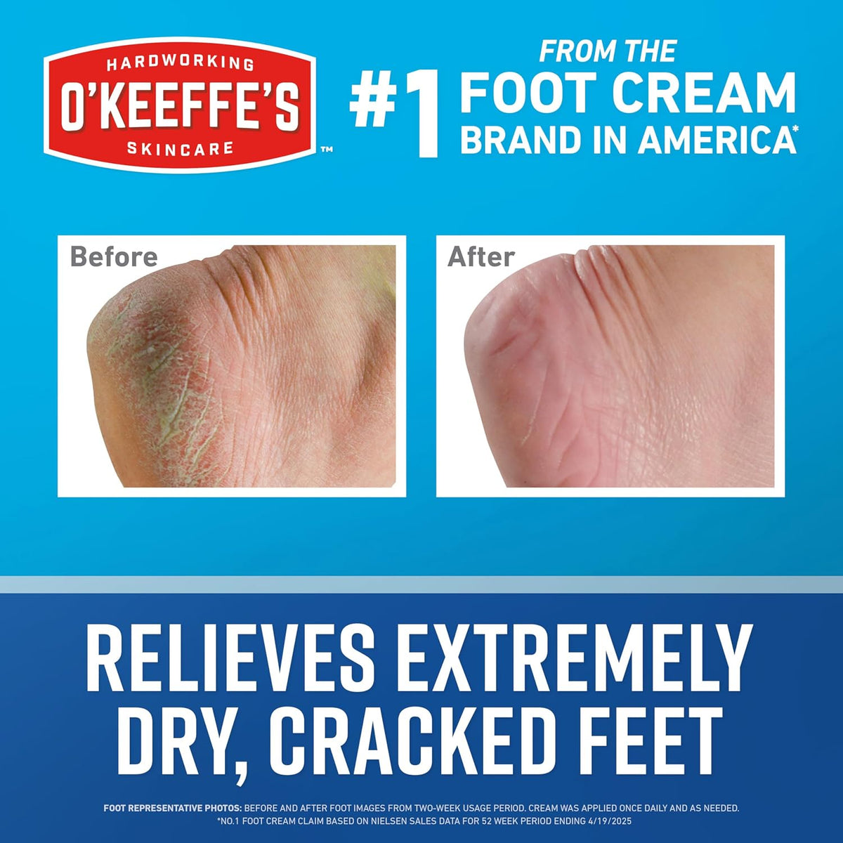 OKeeffes for Healthy Feet Foot Cream, 6.4 oz Jar, Non-Greasy