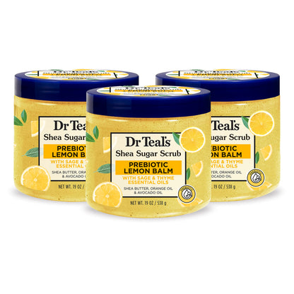 Dr Teal's Shea Sugar Body Scrub, Shea Butter with Almond Oil & Essential Oils, 19 oz (Pack of 3)